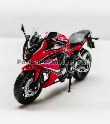 1:18 Honda CBR 650F 2018 Rojo y Negro Con Base WELLY Motocicleta 03849