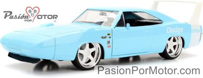 1:24 Dodge Charger Daytona Coupe 1969 Azul Cielo JADA TOYS Big Time Muscle 03896 1:24 Dodge Charger Daytona Coupe 1969 Azul Cielo JADA TOYS Big Time Muscle 03896