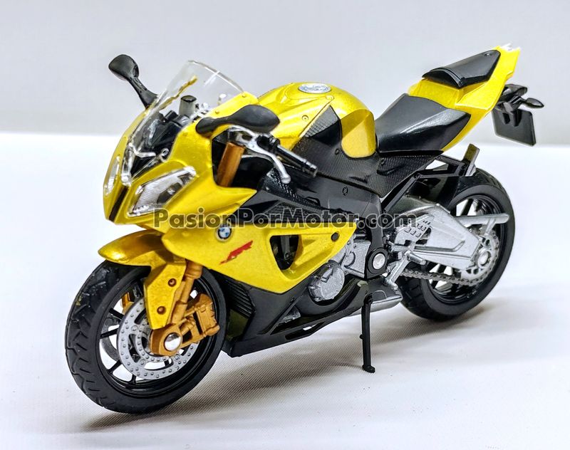 1:18 BMW S 1000 RR 2008 Amarillo Con Base WELLY Motocicleta 00792 1:18 BMW S 1000 RR 2008 Amarillo Con Base WELLY Motocicleta 00792