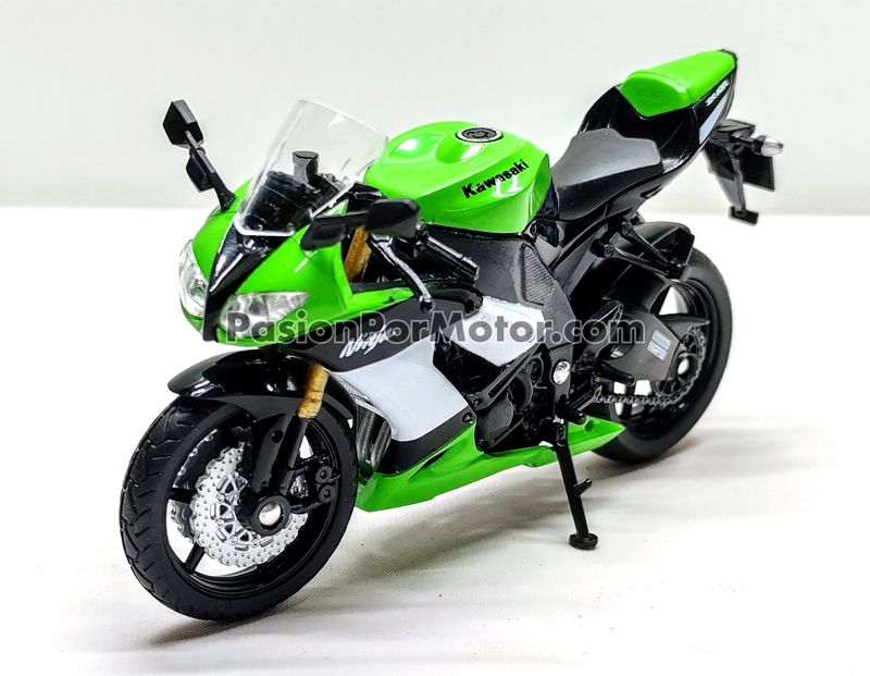 1:18 Kawasaki Ninja ZX-10R 2009 Verde WELLY Motocicleta 03908 1:18 Kawasaki Ninja ZX-10R 2009 Verde WELLY Motocicleta 03908