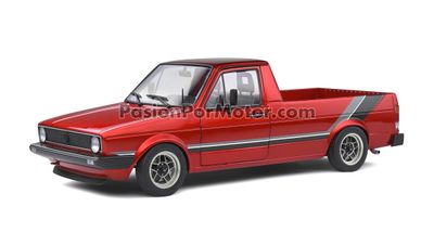 1:18 Volkswagen Caddy Pick Up MKI Custom 1982 Rojo Candy SOLIDO 03943