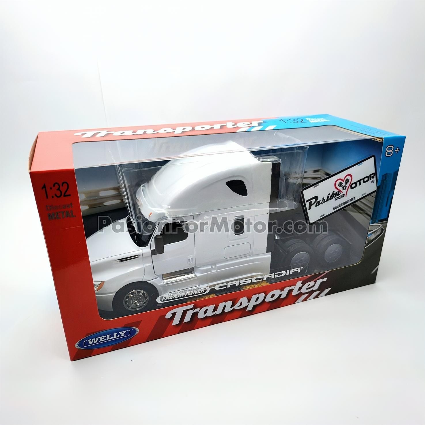 1:32 Freightliner Cascadia Tractocamion 2018 Cabina Blanco WELLY Transporter 00517 1:32 Freightliner Cascadia Tractocamion 2018 Cabina Blanco WELLY Transporter 00517