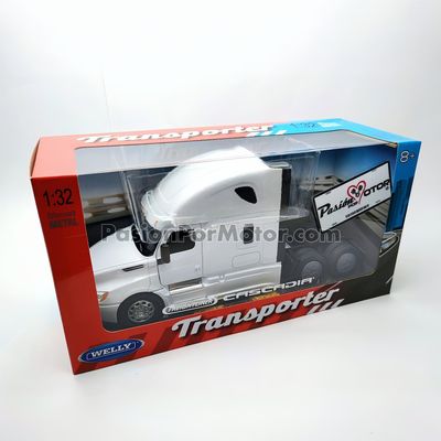 1:32 Freightliner Cascadia Tractocamion 2018 Cabina Blanco WELLY Transporter 00517 1:32 Freightliner Cascadia Tractocamion 2018 Cabina Blanco WELLY Transporter 00517