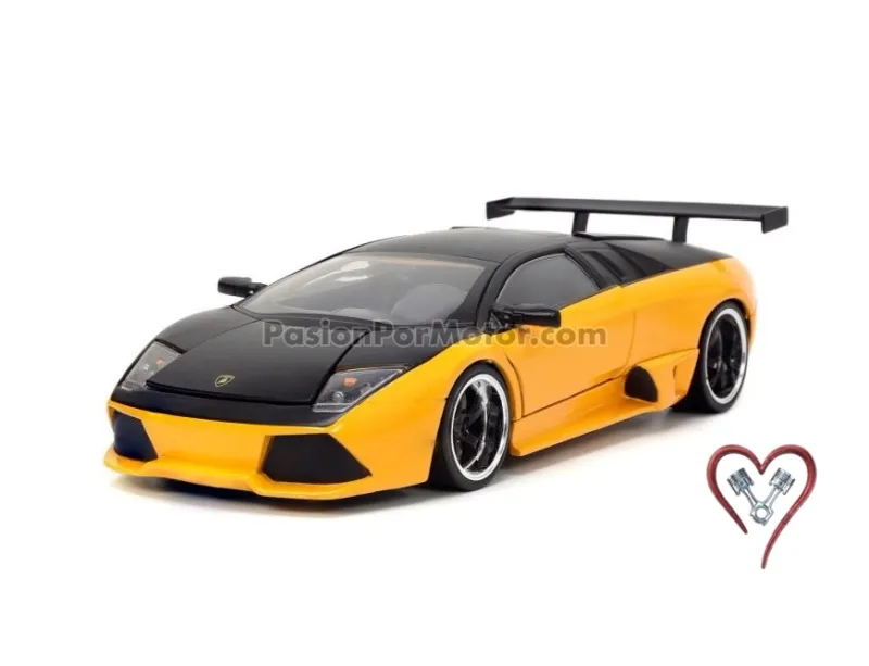1:24 Lamborghini Murcielago LP640 2006 Amarillo y Negro Mate JADA TOYS Hyper Spec 04138 1:24 Lamborghini Murcielago LP640 2006 Amarillo y Negro Mate JADA TOYS Hyper Spec 04138