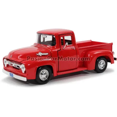 1:24 Ford F-100 Pick Up 1956 Rojo Brillante MOTOR MAX Timeless Legends 04155