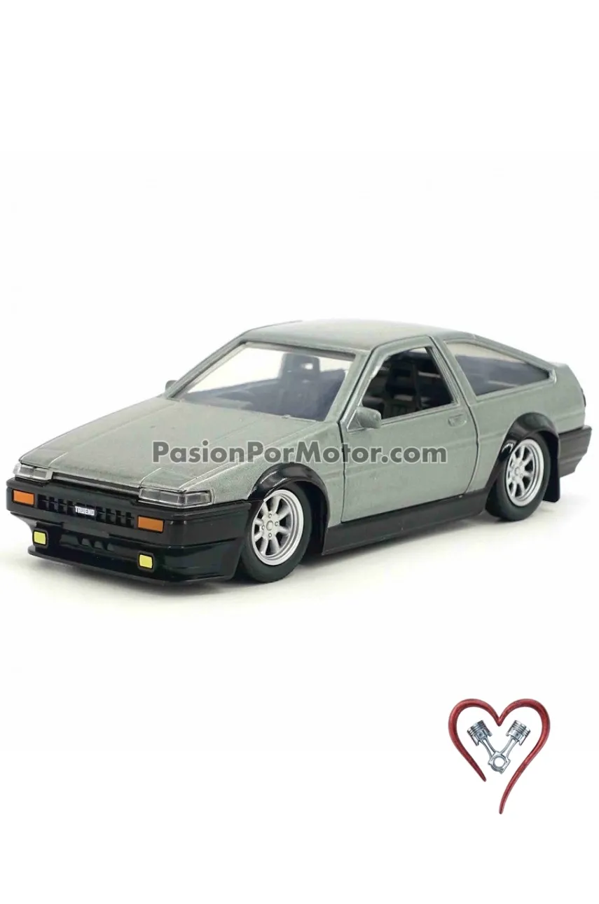 5 Pulgadas / 1:32 Toyota Trueno AE86 1986 Plata Rapido y Furioso 3 Tokyo Drift JADA TOYS 04277
