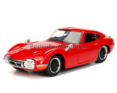 1:24 Toyota 2000 GT 1967 Rojo JADA TOYS JDM Tuners Display a Granel 04455