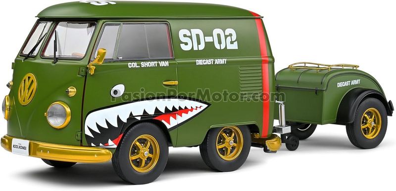 1:18 Volkswagen T1 1950 Kool Kombi Army Fighter SOLIDO Combi 04606 1:18 Volkswagen T1 1950 Kool Kombi Army Fighter SOLIDO Combi 04606
