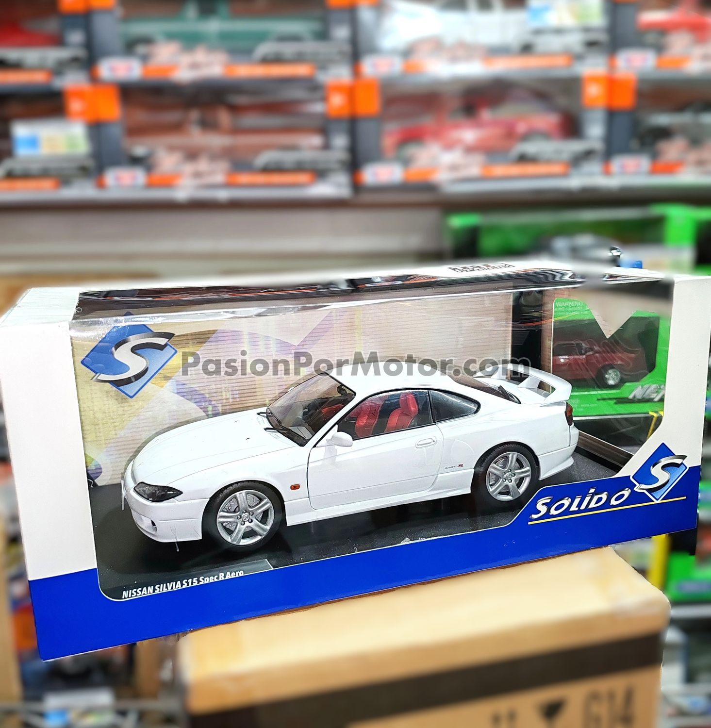 1:18 Nissan Silvia S15 Spec R Aero 1999 Blanco SOLIDO 04743