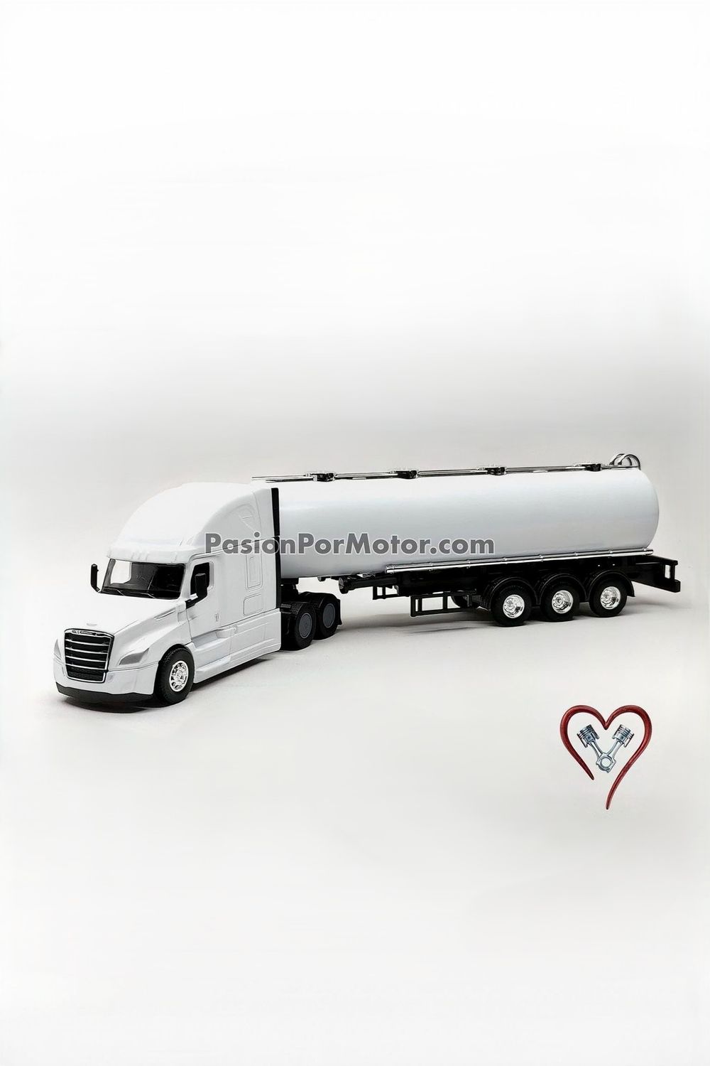 1:64 Freightliner Cascadia 2018 C Trailer Pipa Blanco WELLY Transporter 04780