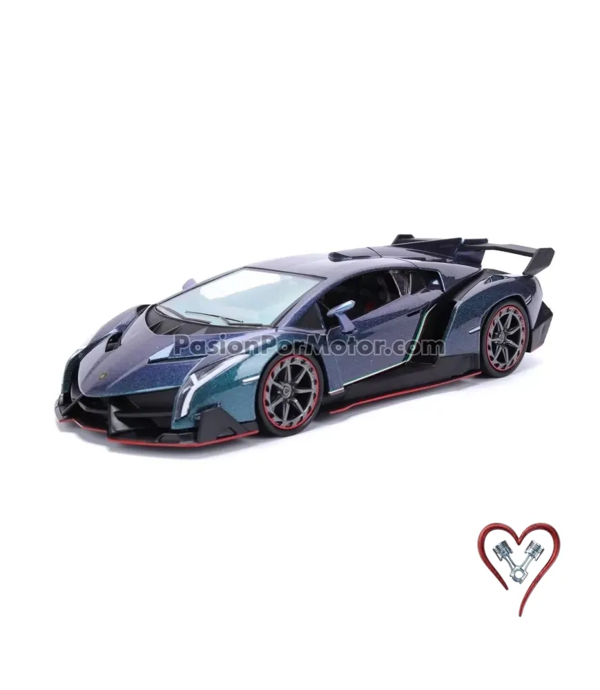 1:24 Lamborghini Veneno Coupe 2013 Indigo JADA TOYS Pink Slips 04828