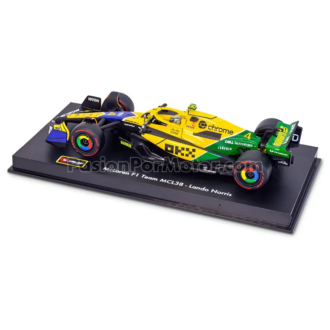 1:43 McLaren MCL38 Tributo Senna #81 Oscar Piastri Monaco Grand Prix F1 2024 Con Base, Capello + Casco BBURAGO Race Signature Formula 1 04836 1:43 McLaren MCL38 Tributo Senna #81 Oscar Piastri Monaco Grand Prix F1 2024 Con Base, Capello + Casco BBURAGO Race Signature Formula 1 04836