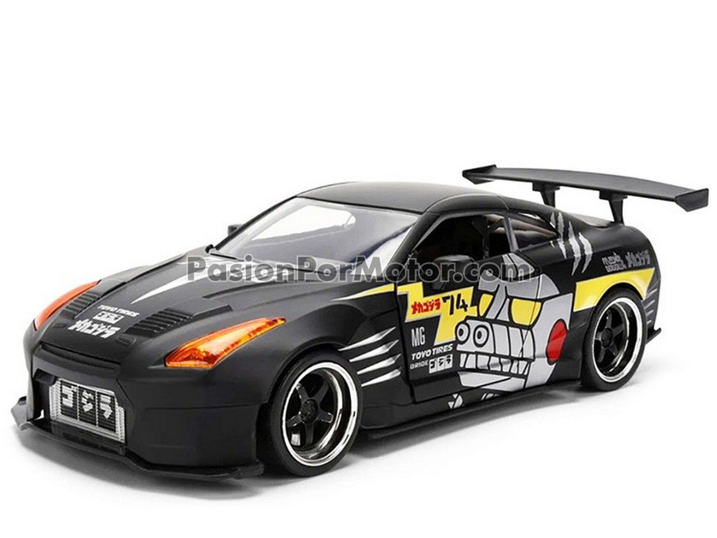 1:24 Nissan GT-R35 Ben Sopra 2009 Mecha Godzilla JADA TOYS Hollywood Rides 04869