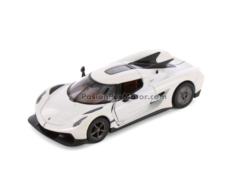 5 Pulgadas / 1:36 Koenigsegg Jesko Absolut 2020 Blanco KINSMART En Display a Granel 04887