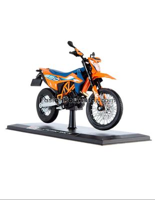 1:12 KTM 690 SMC R 2023 Naranja Con Base MAISTO Motor Cycles 04898 Motocicleta a escala de coleccion escala 1:12 KTM 690 SMC R 2023 Naranja y azul, de Maisto 1