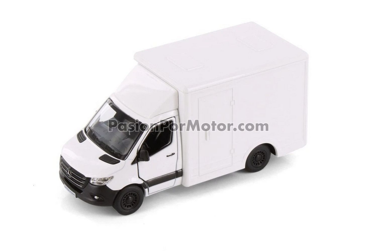 5 Pulgadas / 1:48 Mercedes Benz Sprinter Chasis Cabina Con Caja 2020 Blanco KINSMART En Display a Granel 04907