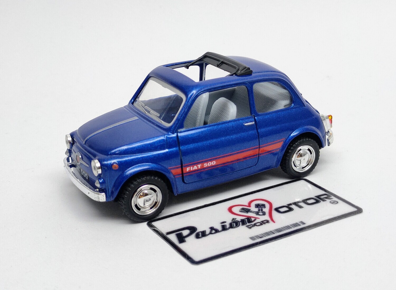 5 Pulgadas / 1:24 Fiat Nuova 500 1965 Techo Abierto Azul Marino KINSMART Display a Granel 04982 5 Pulgadas / 1:24 Fiat Nuova 500 1965 Techo Abierto Azul Marino KINSMART Display a Granel 04982
