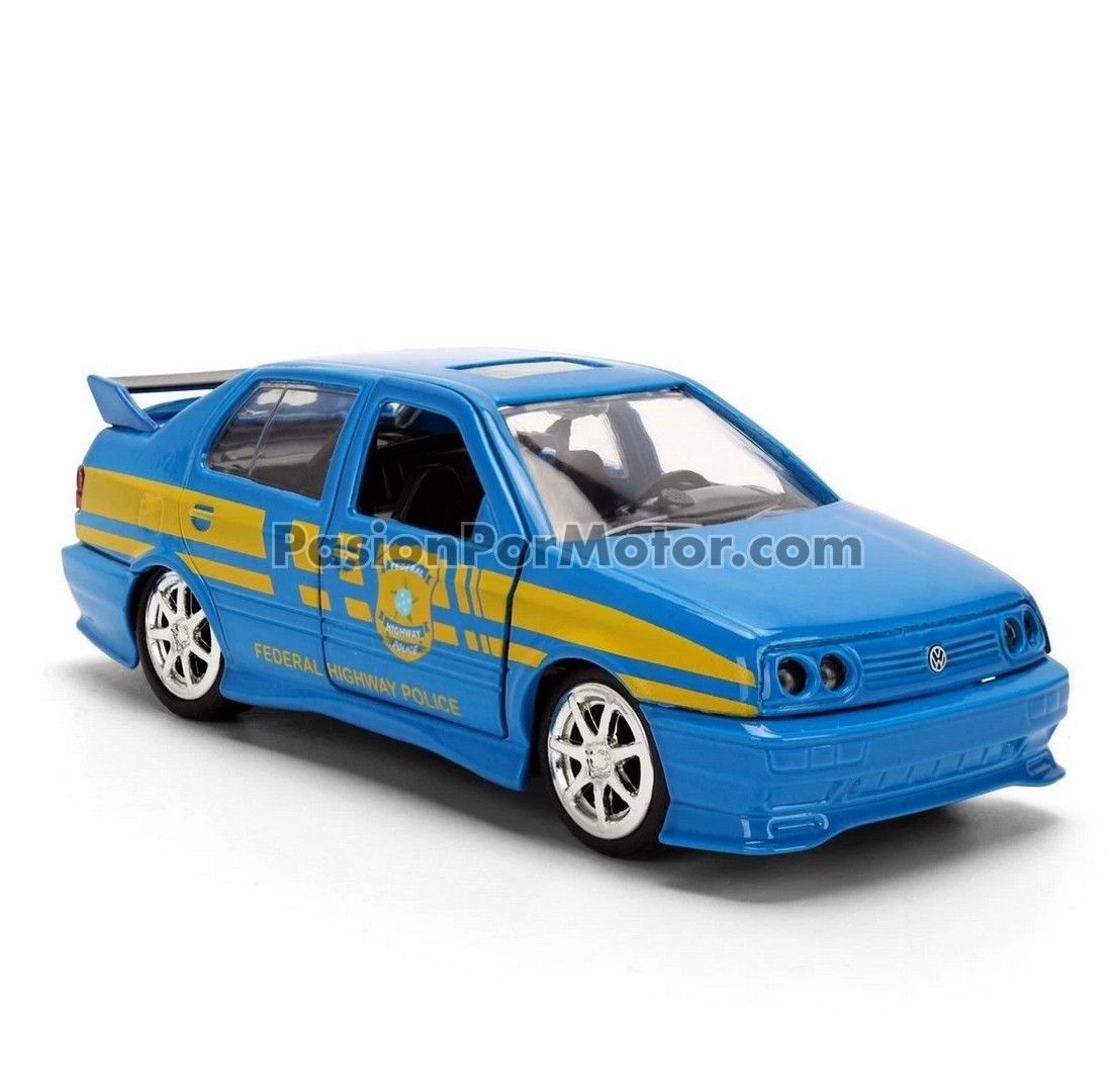 5 Pulgadas / 1:34 Volkswagen Jetta Sedan A3 1993 Policia Federal Río Rapido y Furioso 5 JADA TOYS 1:32 04998