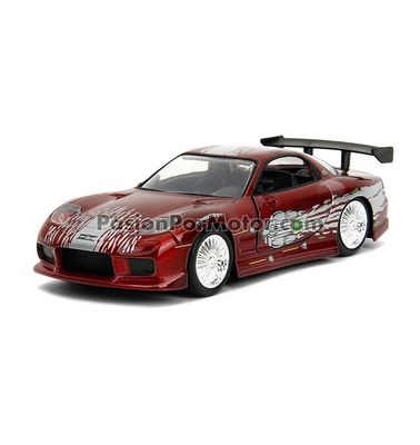 5 Pulgadas / 1:33 Mazda RX-7 Coupe 1993 Rojo Candy Dom´s Toretto  Rapido y Furioso 1 JADA TOYS 05024