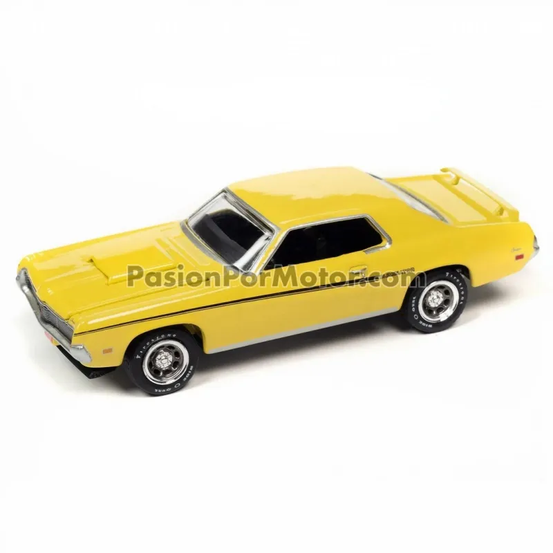 1:64 Mercury Cougar Eliminator 1969 Amarillo 2052 JOHNNY LIGHTNING Classic Gold 2022 Serie 2 05058