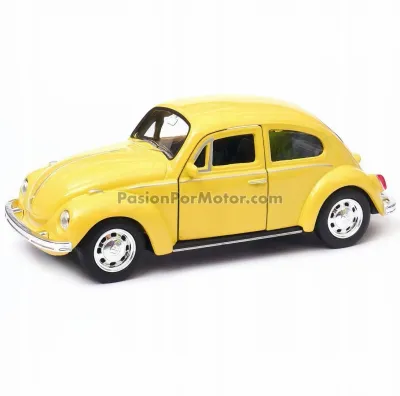 5 Pulgadas / 1:33 Volkswagen Beetle 1302 1970 Amarillo WELLY Display a Granel 05097