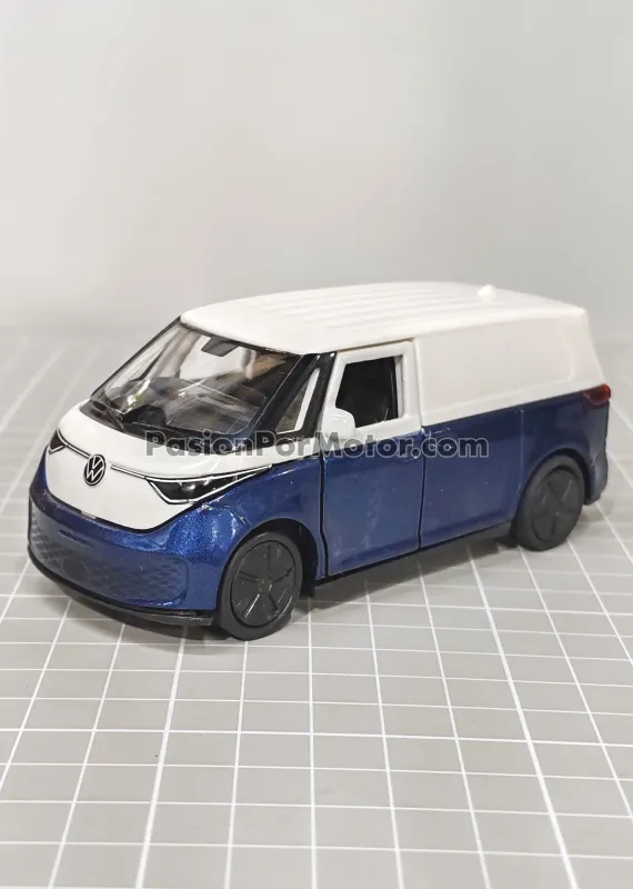 5 Pulgadas / 1:38 Volkswagen ID. Buzz Cargo 2024 Bitono Blanco y Azul WELLY Display a Granel 05108