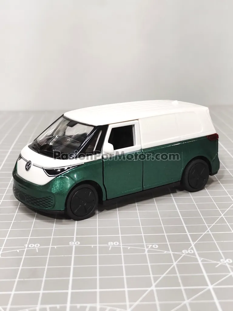 5 Pulgadas / 1:38 Volkswagen ID. Buzz Cargo 2024 Bitono Blanco y Verde WELLY Display a Granel 05110