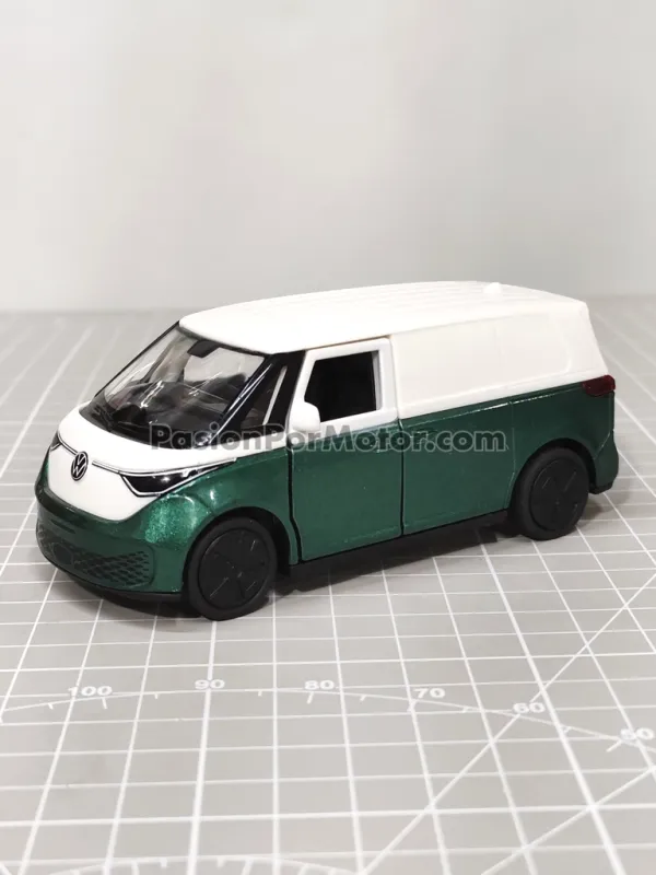 5 Pulgadas / 1:38 Volkswagen ID. Buzz Cargo 2024 Bitono Blanco y Verde WELLY Display a Granel 05110