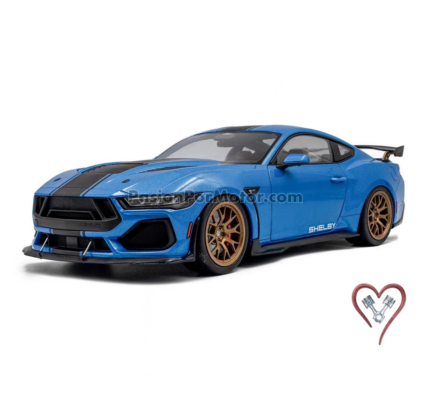 1:18 Ford Shelby Mustang Super Snake 2024 Grabber Blue Metallic SOLIDO 05133