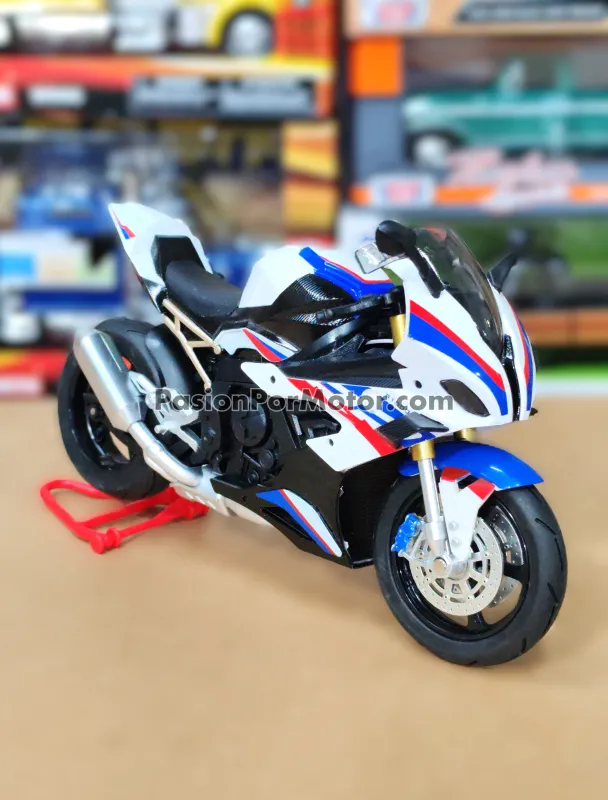 1:10 BMW S 1000RR K67 2019 Blanco Con Luz y Sonido 05137 1:10 BMW S 1000RR K67 2019 Blanco Con Luz y Sonido 05137