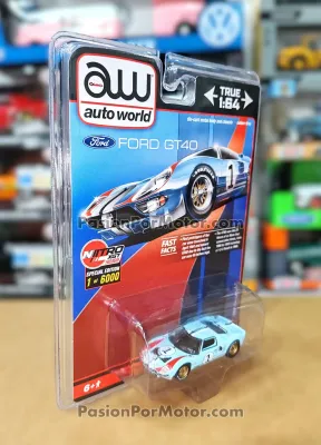 1:64 Ford GT40 1966 #1 Azul Gulf AUTO WORLD 05218