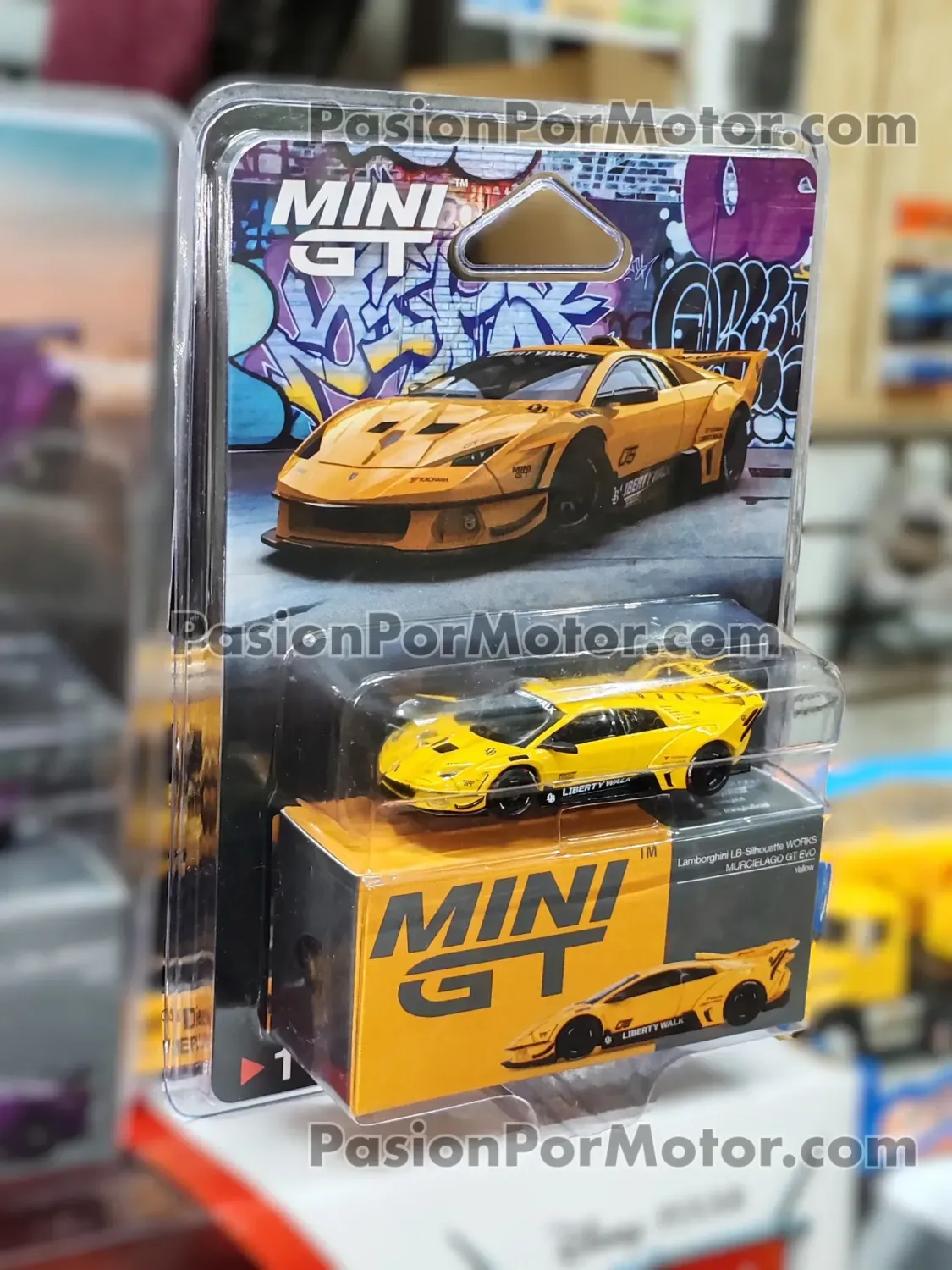1:64 Lamborghini LB-Silhouette Works Murcielago GT EVO LHD Amarillo TRUE SCALE MINIATURES MODEL Mini GT 05258