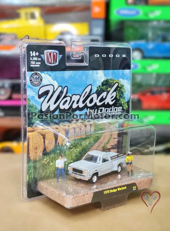1:64 Dodge Warlock 1978 Gris Con Figuras M2 MACHINES Diorama R19 05262