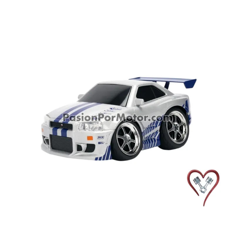 1:28 Nissan Skyline GT-R BNR34 1999 Plata Brian´s Rapido Y Furioso 2 JADA TOYS  Small Blocks 05292