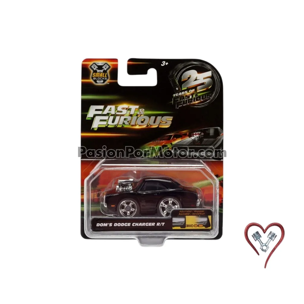 2.5 Pulgadas / 1:43 Dodge Charger Coupe R/T 1970 Negro Dom´s Toretto Rapido Y Furioso JADA TOYS Small Blocks 05295 2.5 Pulgadas / 1:43 Dodge Charger Coupe R/T 1970 Negro Dom´s Toretto Rapido Y Furioso JADA TOYS Small Blocks 05295