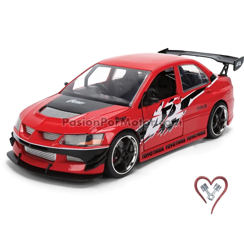 1:24 Mitsubishi Lancer Evolution IX 2006 Rojo Sean´s Rapido y Furioso 3 Reto Tokio JADA TOYS 05307 1:24 Mitsubishi Lancer Evolution IX 2006 Rojo Sean´s Rapido y Furioso 3 Reto Tokio JADA TOYS 05307