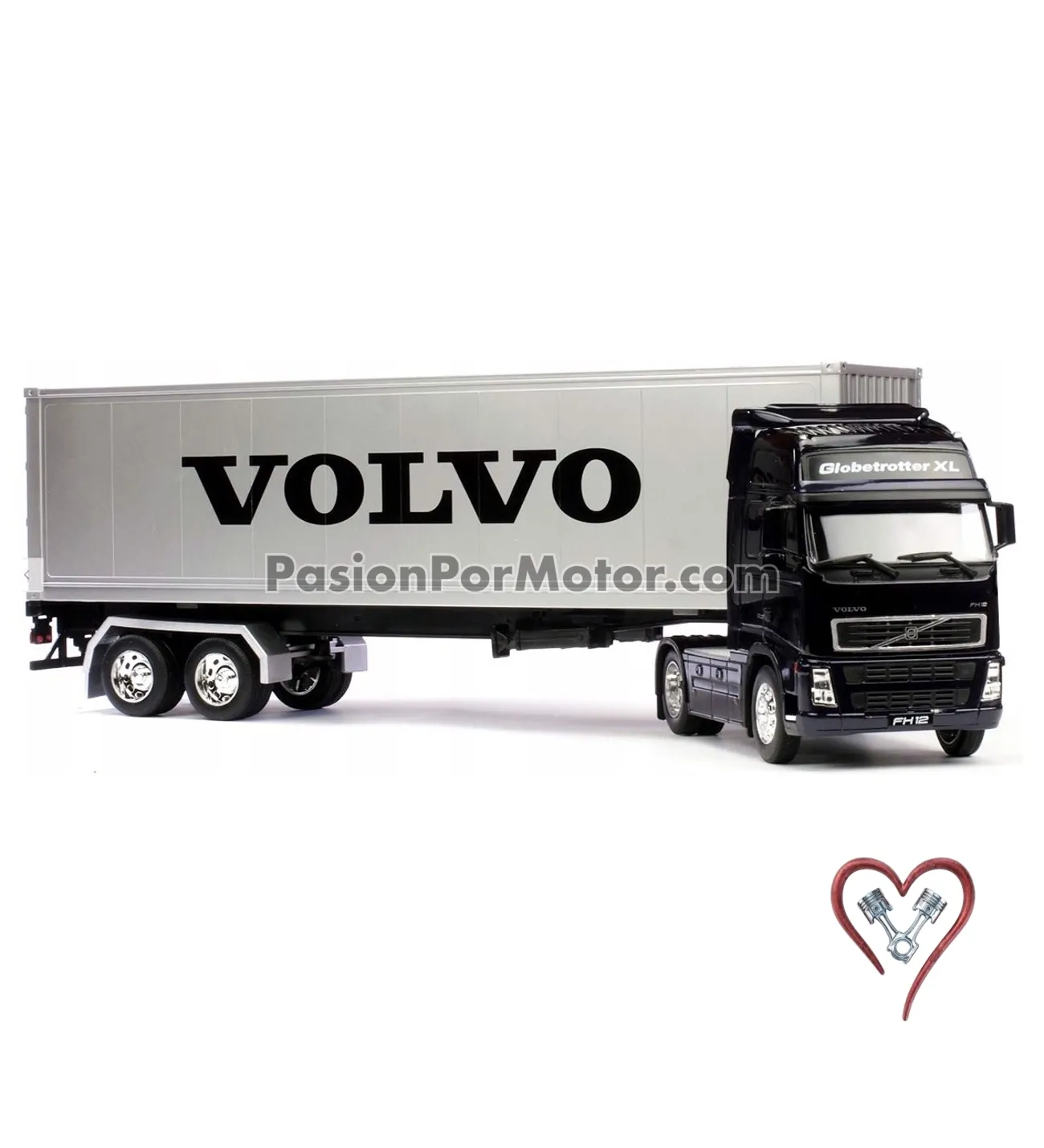 1:32 Volvo FH 12 500 Globetrotter XL 4X2 2001 Azul Con Trailer Contenedor Gris WELLY Transporter 05309 1:32 Volvo FH 12 500 Globetrotter XL 4X2 2001 Azul Con Trailer Contenedor Gris WELLY Transporter 05309
