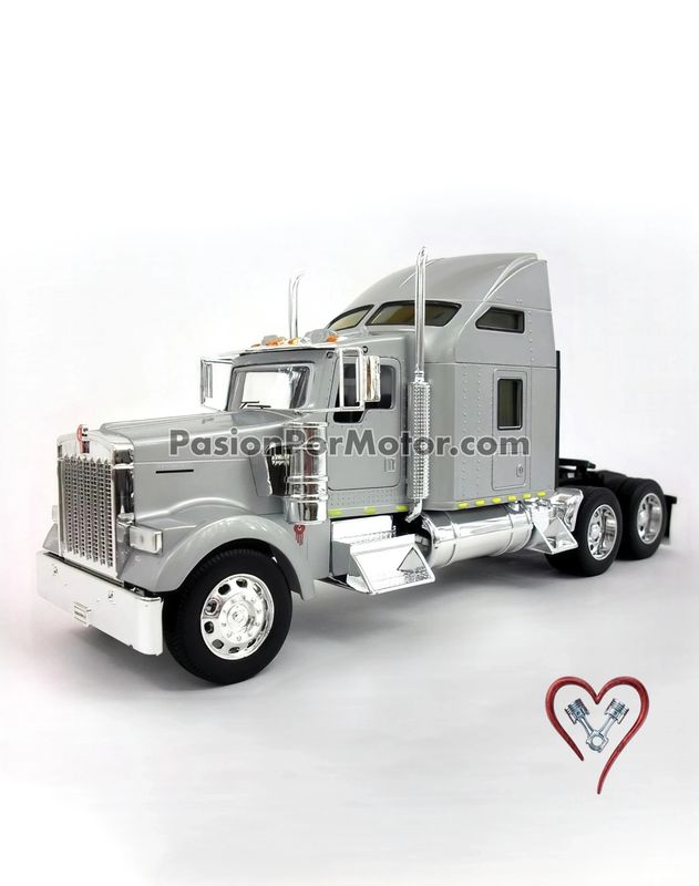 1:32 Kenworth W900 Aerocab 1995 Plata Cabina WELLY Transporter Display a Granel Tractocamion 05336