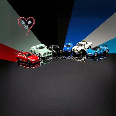 Serie de 6 Piezas - 1:64 Collector Series 4 MAJORETTE / Bugatti Veyron 2005 / Ford F-100 1956 / Porsche 930 Turbo 1975/ Renault 8 Gordini 1966 / Toyota Hilux SR5 1985 / Toyota Supra 1995 / 05344