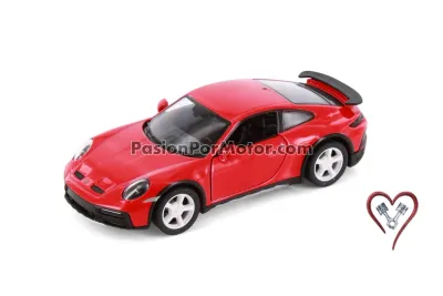 5 Pulgadas / 1:36 Porsche 911 992 Rally Dakar 2023 Rojo KINSMART Display a Granel 05348