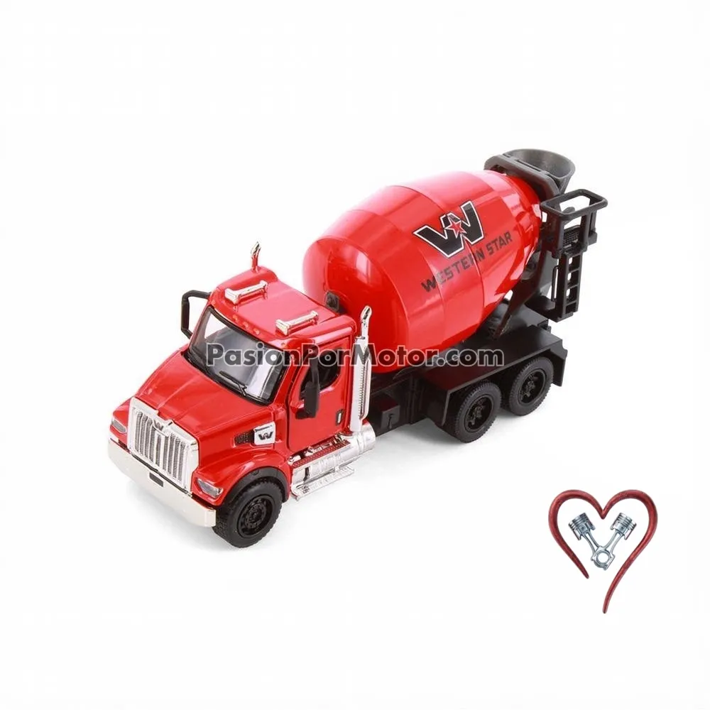 1:66 Western Star 47X Revolvedora 2023 Rojo KINSMART En Display a Granel 1:64 05351