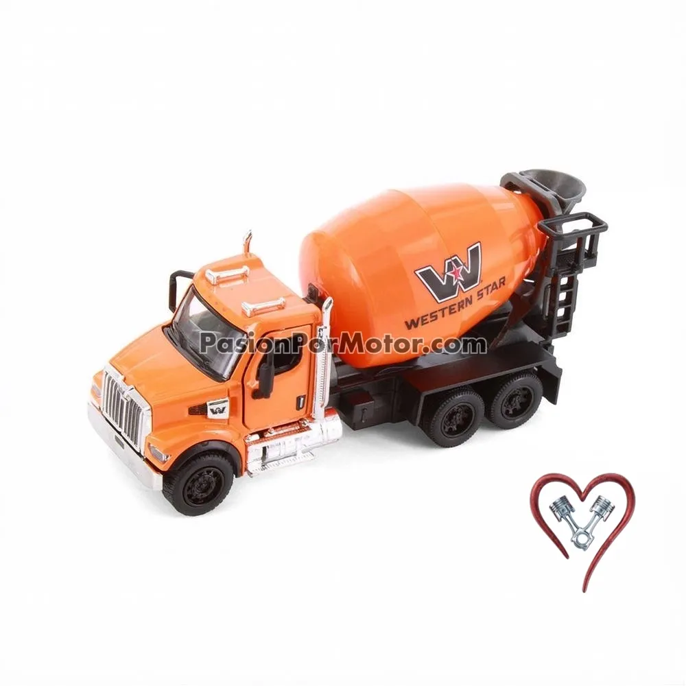 1:66 Western Star 47X Revolvedora 2023 Naranja KINSMART En Display a Granel 1:64 05353