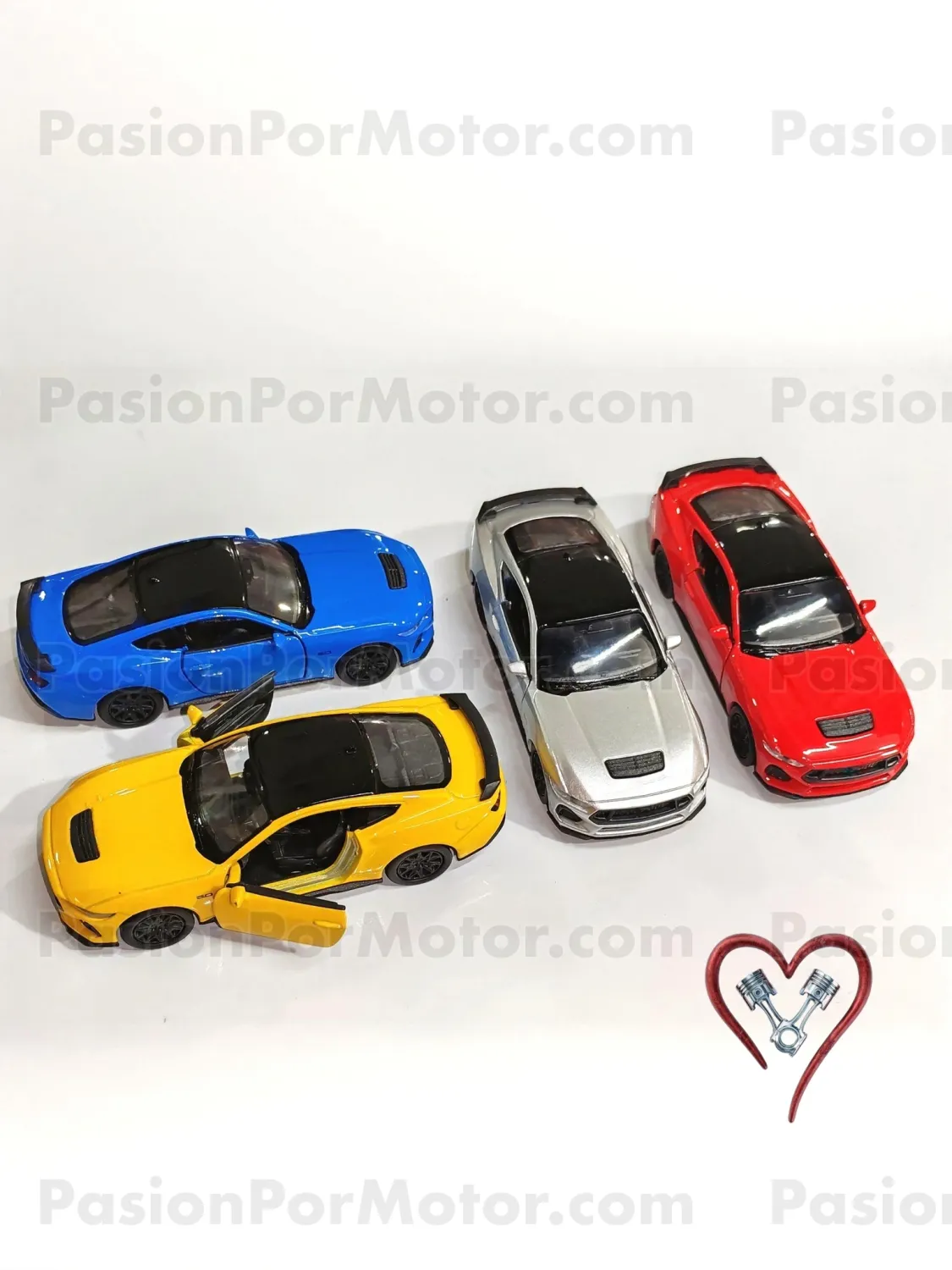Serie de 4 Piezas - 5 Pulgadas / 1:40 Ford Mustang GT 2024 WELLY Display a Granel 05368 Serie de 4 Piezas - 5 Pulgadas / 1:40 Ford Mustang GT 2024 WELLY Display a Granel 05368