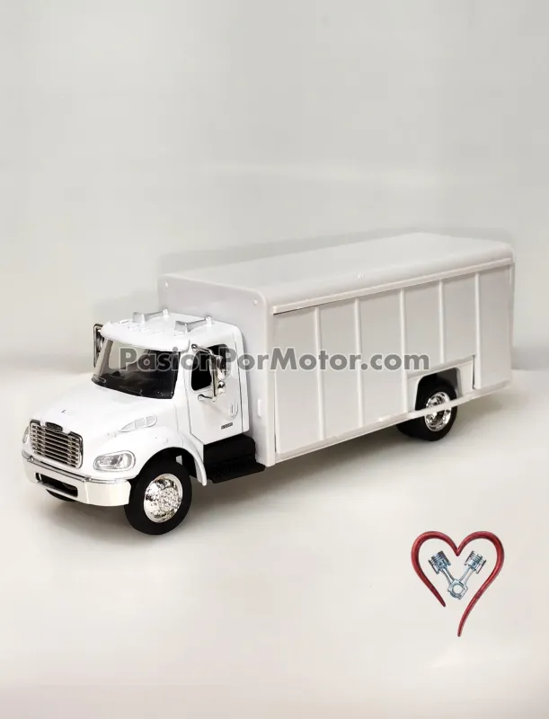 1:43 Freightliner M2 Business Class 2002 Carrocería Refresquero Blanco NEW RAY Rabon 05376