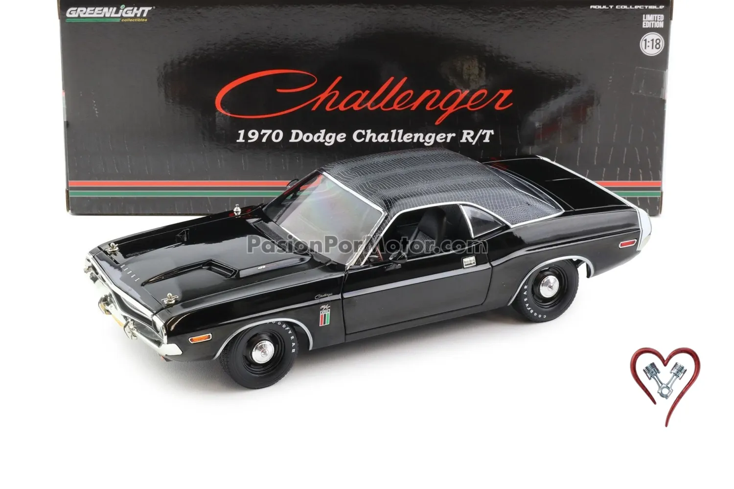 1:18 Dodge Challenger R/T 426 Hemi 1970 Black Ghost GREENLIGHT 05380 1:18 Dodge Challenger R/T 426 Hemi 1970 Black Ghost GREENLIGHT 05380