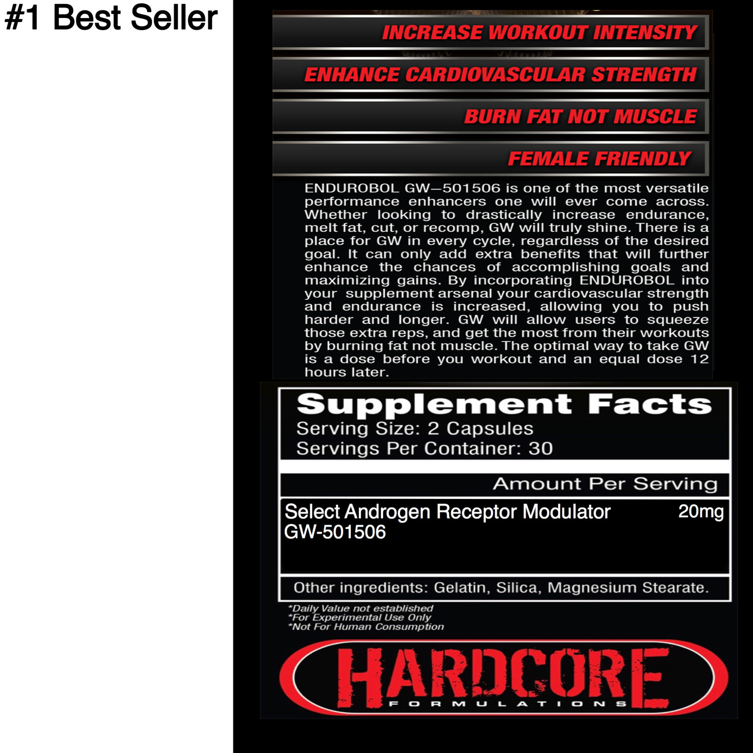 GW 501506 ‘Endurobol‘ Made By Hardcore Formulations (SARM SERIES)