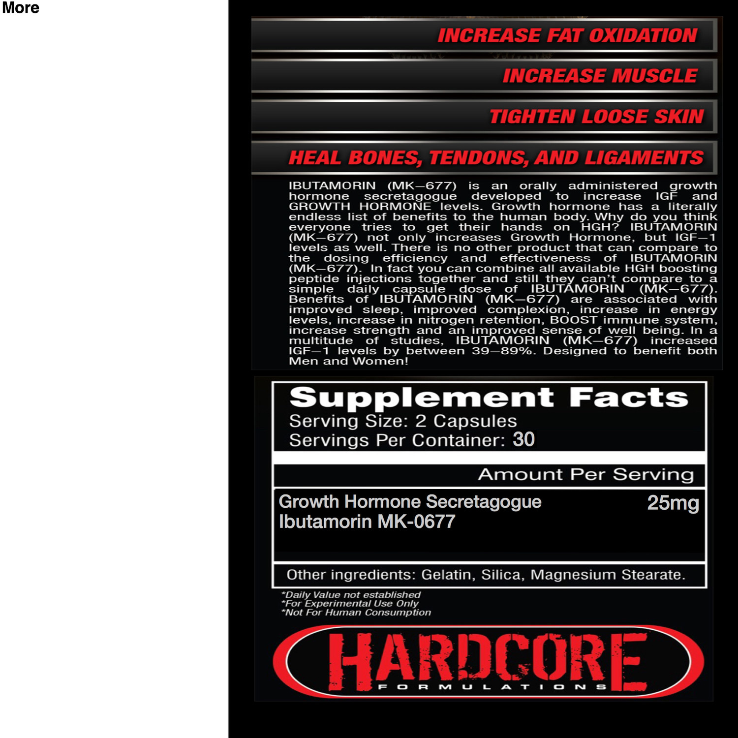 MK 0677 ‘Ibutamorin’ Made By Hardcore Formulations (SARM SERIES)