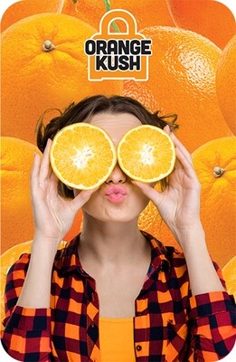 Orange Kush Premium Flower 3.5g in glass jar