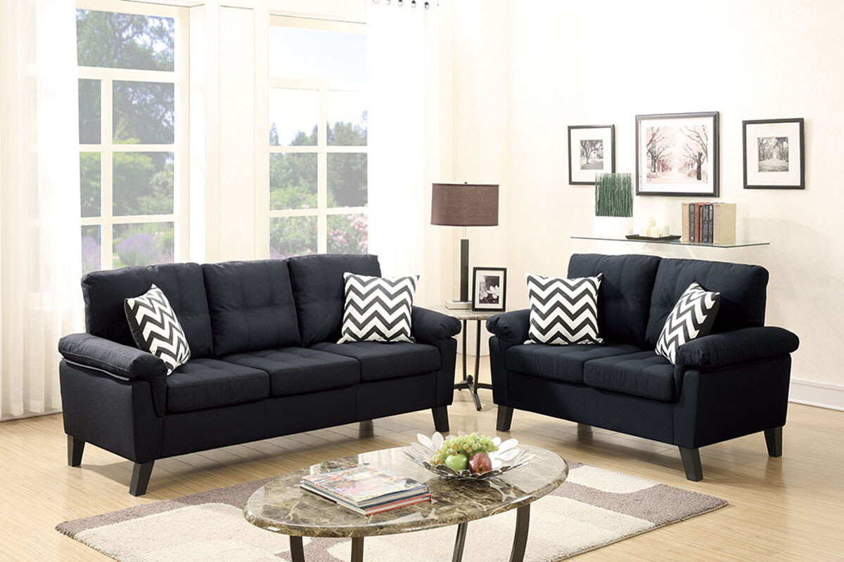 Sofa and Loveseat with Pillows Sofa and Loveseat with Pillows
