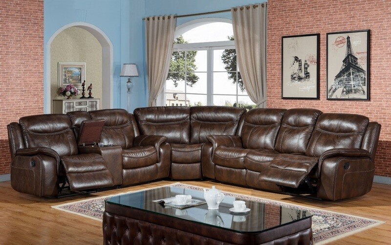 SECTIONAL W/ 4 RECLINERS